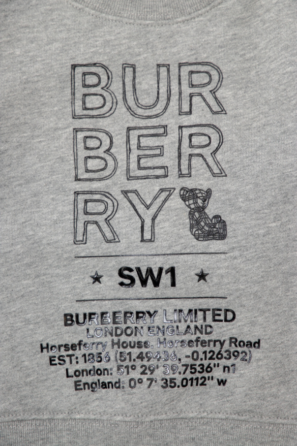 Burberry Kids 2Y Logo top T-Shirt in Grey